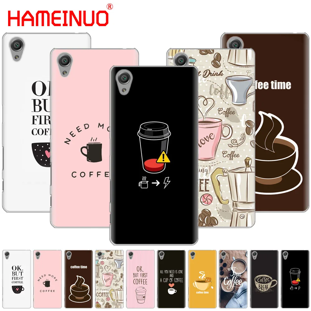 

HAMEINUO coffee time Pink Cover phone Case for sony xperia C6 XA1 XA2 XA ULTRA X XP L1 L2 X XZ1 compact XR/XZ PREMIUM