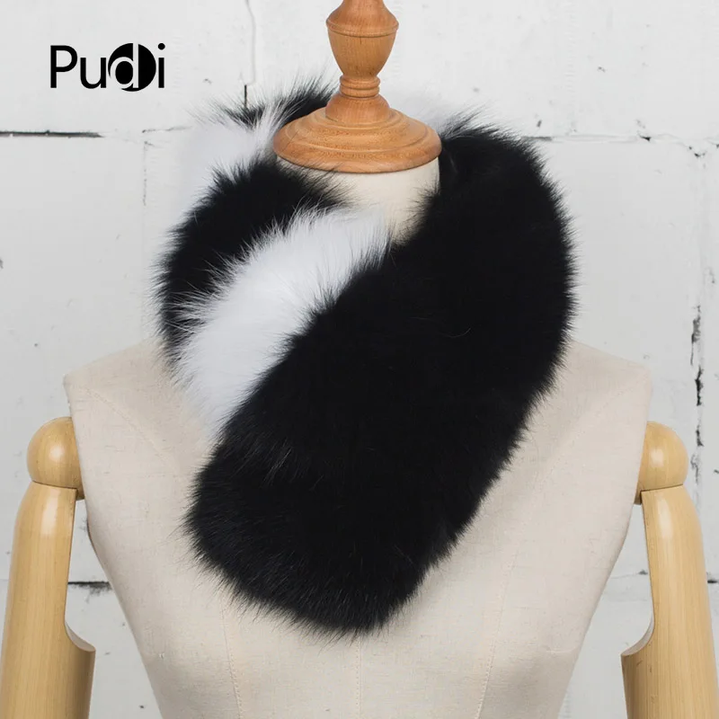 Pudi SF771 2018 Winter new fashion genuine fox fur comfortable warm scarf black and white color stripe scarf
Pudi SF771 2018 Winter new fashion genuine fox fur comfortable warm scarf black and white color stripe scarf