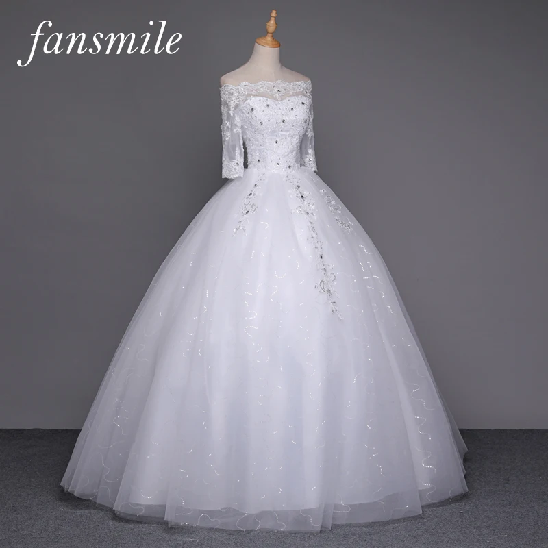 Женское свадебное платье Fansmile, кружевное бальное платье невесты, модель 2023
Женское свадебное платье Fansmile, кружевное бальное платье невесты, модель 2023