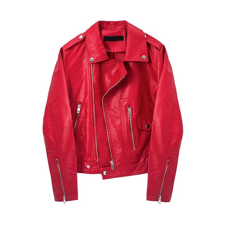 Hot Sale Spring Fall Turn Down Neck Leather Jacket Girls Short Pu Leather Red Black Leather Coat CKP-031
Hot Sale Spring Fall Turn Down Neck Leather Jacket Girls Short Pu Leather Red Black Leather Coat CKP-031