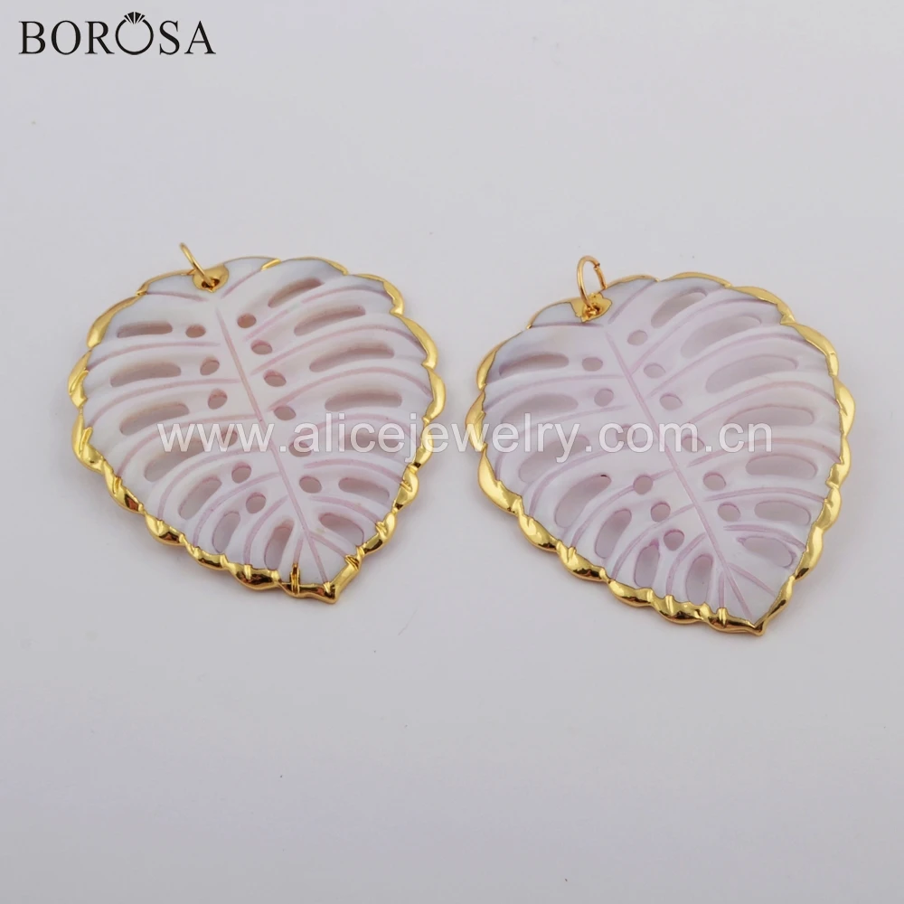 BOROSA 6pcs Natural White Shell Hollow Leaf Pendant Fashion Jewelry for Women Necklace G1745
BOROSA 6pcs Natural White Shell Hollow Leaf Pendant Fashion Jewelry for Women Necklace G1745