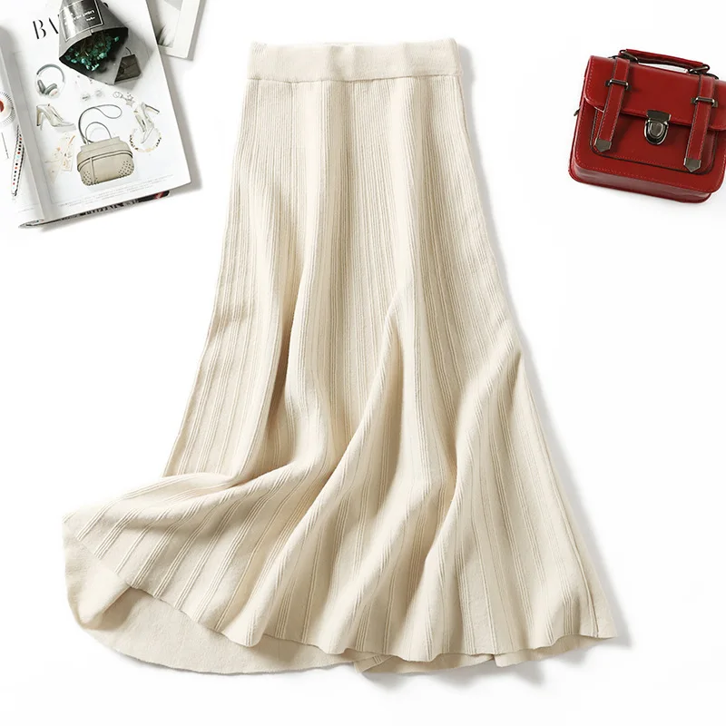 Sherhure 2019 Stretch High Waist Women Spring Knitting Long Skirts Beige Black Women A-Line Skirt Faldas Jupe Femme Saia
Sherhure 2019 Stretch High Waist Women Spring Knitting Long Skirts Beige Black Women A-Line Skirt Faldas Jupe Femme Saia