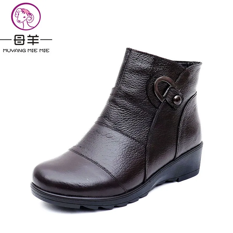 Winter Women Shoes Woman Genuine Leather Wedges Snow Boots Fashion Casual Ankle Boots Women Boots
Winter Women Shoes Woman Genuine Leather Wedges Snow Boots Fashion Casual Ankle Boots Women Boots