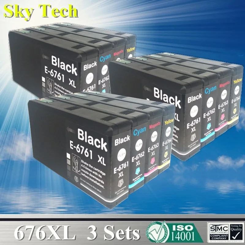 676XL совместимые картриджи для T6761 XL - T6764 XL, для Epson weigh Pro 4010 4020 4023 4090 4520 4530 4533 4540 4590
676XL совместимые картриджи для T6761 XL - T6764 XL, для Epson weigh Pro 4010 4020 4023 4090 4520 4530 4533 4540 4590