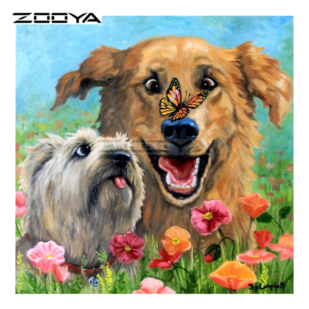 ZOOYA 5D DIY Diamond Painting Cross Stitch Cute 2 Dogs Butterfly &Flower Diamond Embroidery Mosaic Patterns Needlework BK628
ZOOYA 5D DIY Diamond Painting Cross Stitch Cute 2 Dogs Butterfly &Flower Diamond Embroidery Mosaic Patterns Needlework BK628