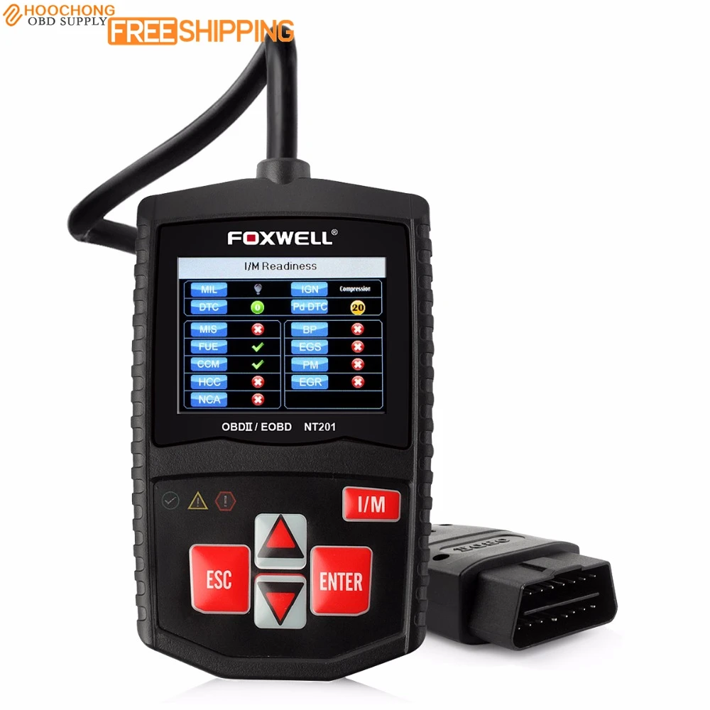 Original Foxwell OBD2 NT201 Universal EOBD CAN Scanner Automotive Engine Code Reader Scan Diagnostic Tool Car OBDII OBD 2 Scane
Original Foxwell OBD2 NT201 Universal EOBD CAN Scanner Automotive Engine Code Reader Scan Diagnostic Tool Car OBDII OBD 2 Scane