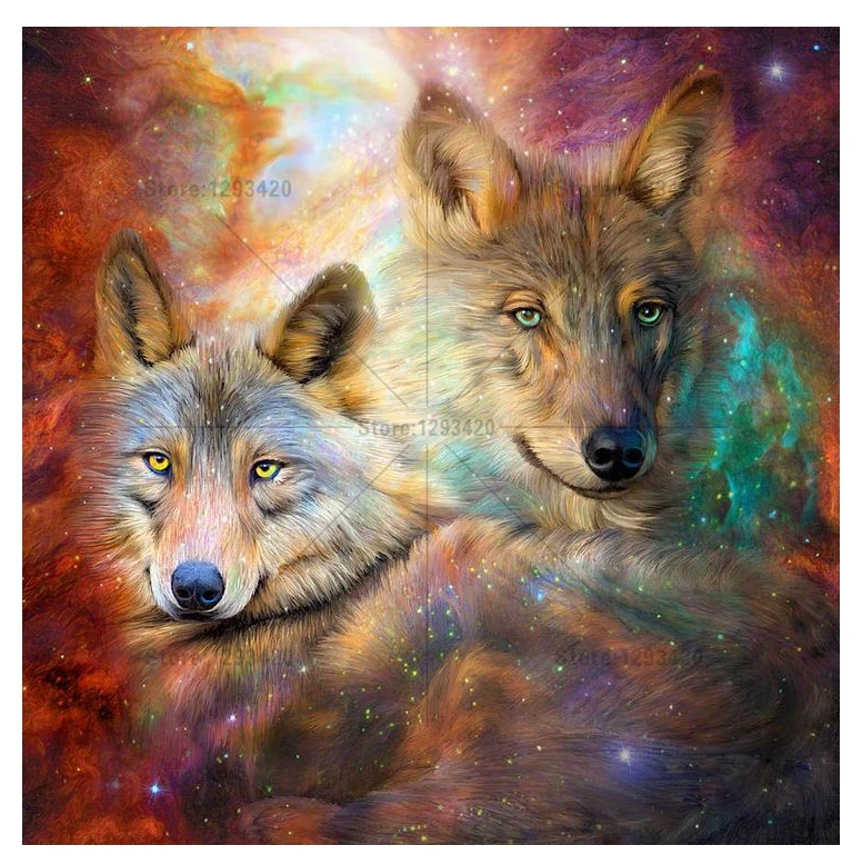 Diamond Cross Stitch Embroidery Fantasy two wolves mosaic full drill square rhinestone 5D Diy Diamond Painting animal wall decor
Diamond Cross Stitch Embroidery Fantasy two wolves mosaic full drill square rhinestone 5D Diy Diamond Painting animal wall decor