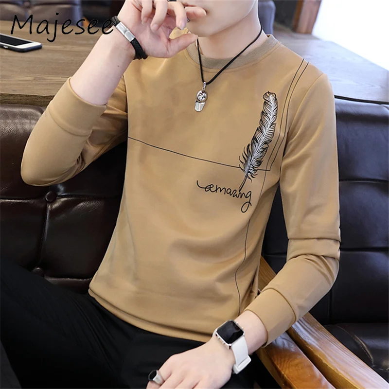 T-shirts Trendy Slim Students Long Sleeve Mens O-Neck Printed Tees Autumn Breathable Newest Korean Style Casual Men T-shirt Soft
T-shirts Trendy Slim Students Long Sleeve Mens O-Neck Printed Tees Autumn Breathable Newest Korean Style Casual Men T-shirt Soft