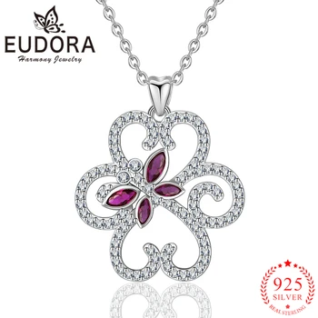 Eudora Real 925 Sterling Silver Butterfly Pendant Necklaces CLear Zircon Flower Fashion Jewelry for Women Girls Romantic Gift
Eudora Real 925 Sterling Silver Butterfly Pendant Necklaces CLear Zircon Flower Fashion Jewelry for Women Girls Romantic Gift