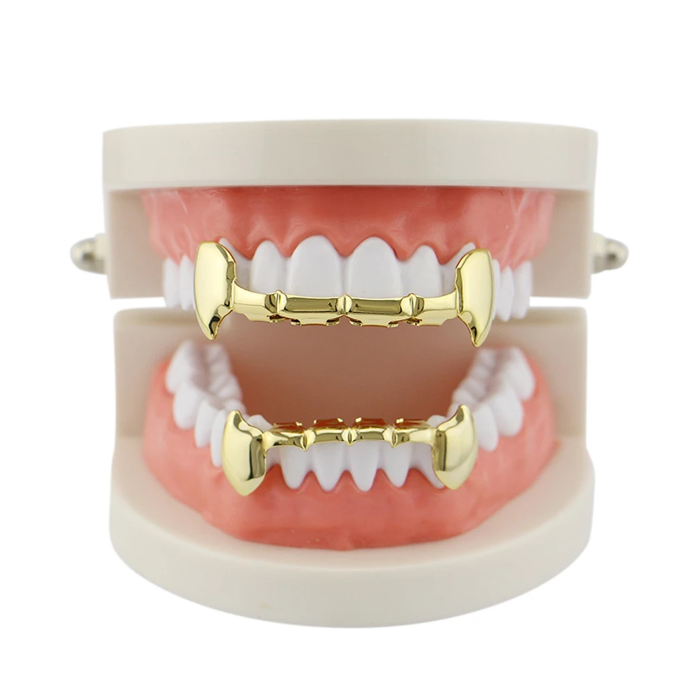Gold Silver Plated Vampire Fangs Slim Top Or Bottom Hip Hop Teeth Grillz Set for Mouth toys
Gold Silver Plated Vampire Fangs Slim Top Or Bottom Hip Hop Teeth Grillz Set for Mouth toys