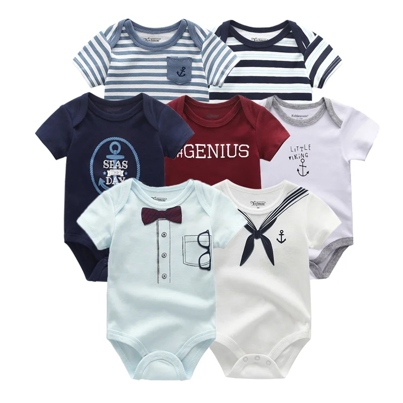 7Pcs/Lot Newborn Baby Rompers Clothing sets Cotton baby jumpsuits Roupa De Bebe Baby boy girl Clothes