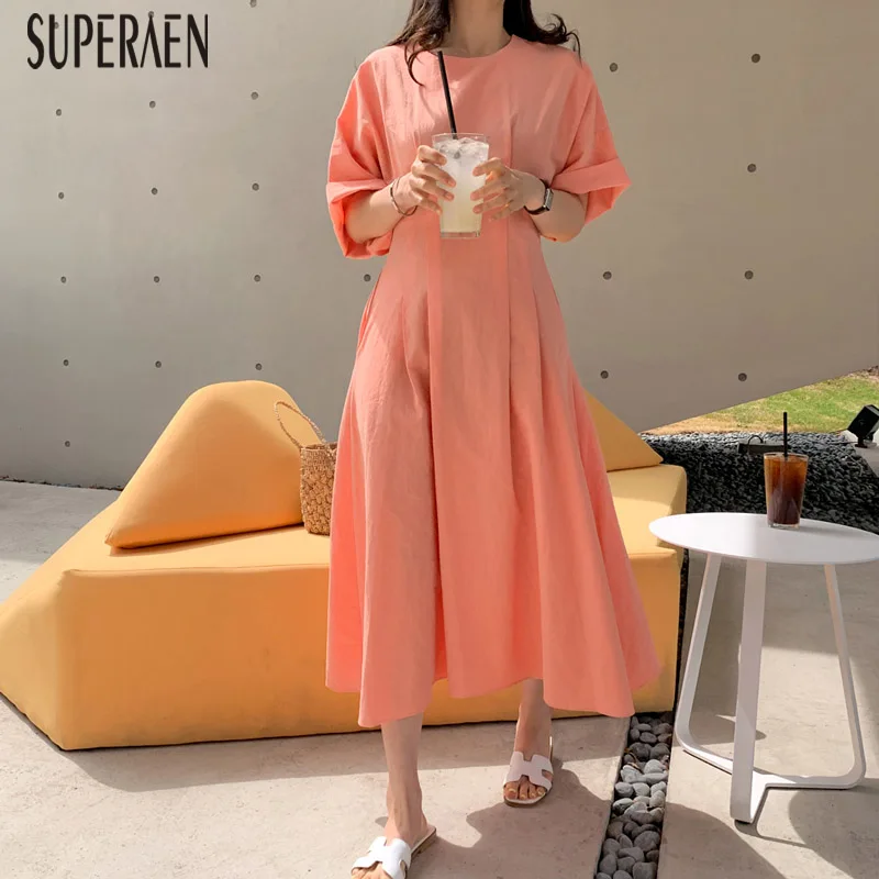 SuperAen 2019 Korean Style Women Long Dress Cotton and Linen Summer New Dress Female Summer New Fashion Casual Women Clothing
SuperAen 2019 Korean Style Women Long Dress Cotton and Linen Summer New Dress Female Summer New Fashion Casual Women Clothing