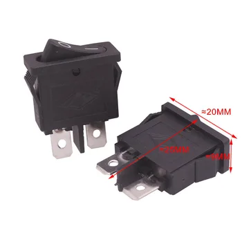 10 pcs / lot 2 Pins Black Flat Rocker Switch 20 * 9 * 25mm 6A 250V 10A 125V AC Electrical Equipment Accessories
10 pcs / lot 2 Pins Black Flat Rocker Switch 20 * 9 * 25mm 6A 250V 10A 125V AC Electrical Equipment Accessories