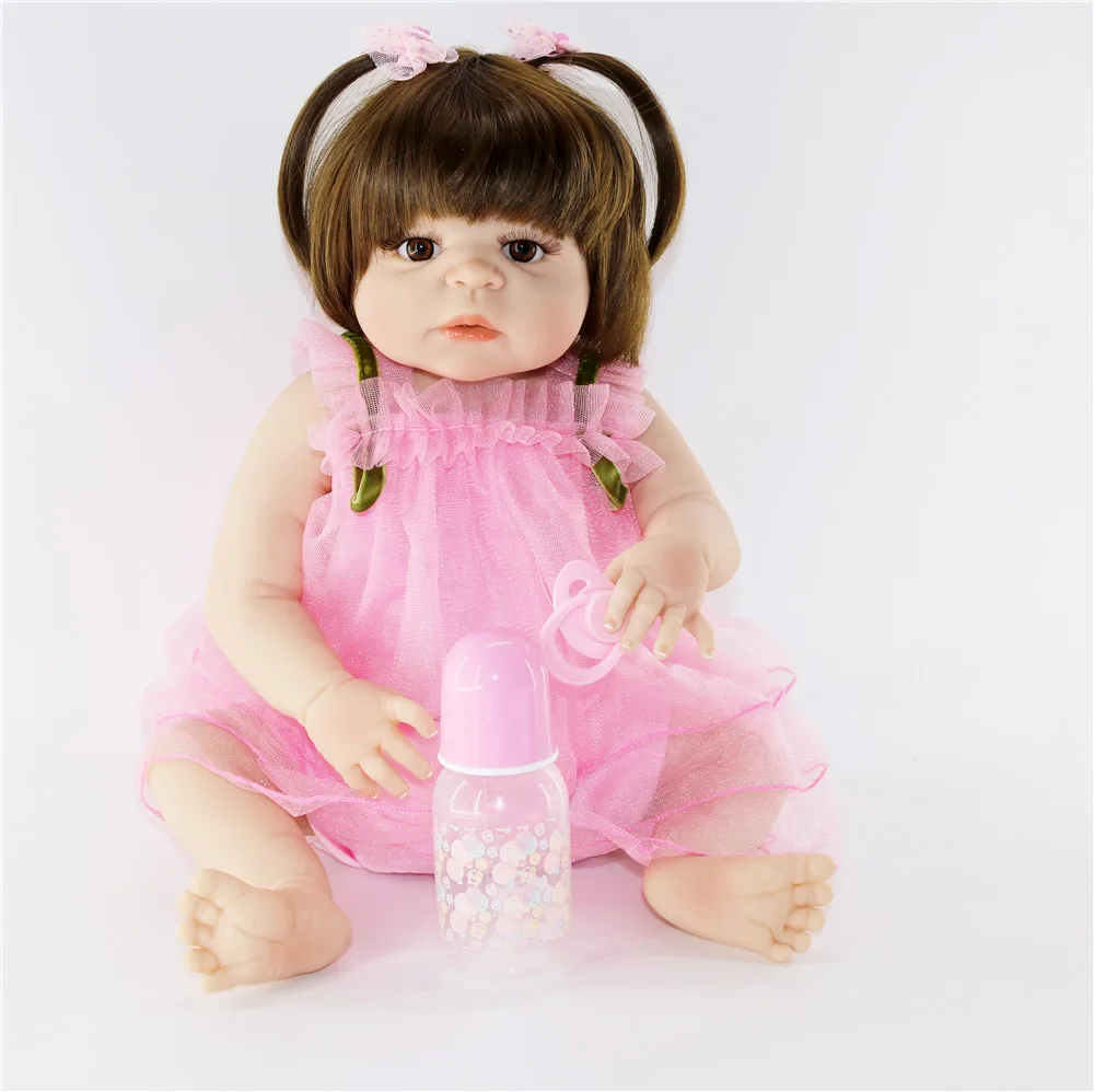 DollMai bebe doll full silicone baby dolls alive 23"57cm newborn girl toddler doll gift bonecas reborn corpo de silicone real 
DollMai bebe doll full silicone baby dolls alive 23"57cm newborn girl toddler doll gift bonecas reborn corpo de silicone real