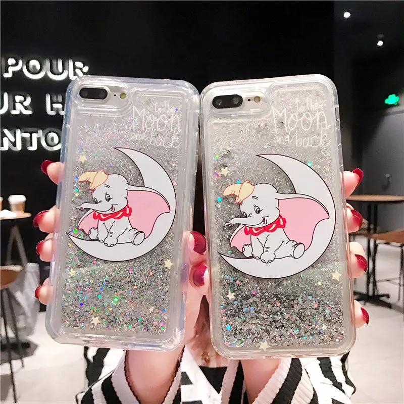 Cute Moon Dumbo Elephant Glitter Phone Case For iphone X XR XS MAX 6 6S 7 8 Plus Dynamic Quicksand Liquid Soft Back Cover
Cute Moon Dumbo Elephant Glitter Phone Case For iphone X XR XS MAX 6 6S 7 8 Plus Dynamic Quicksand Liquid Soft Back Cover