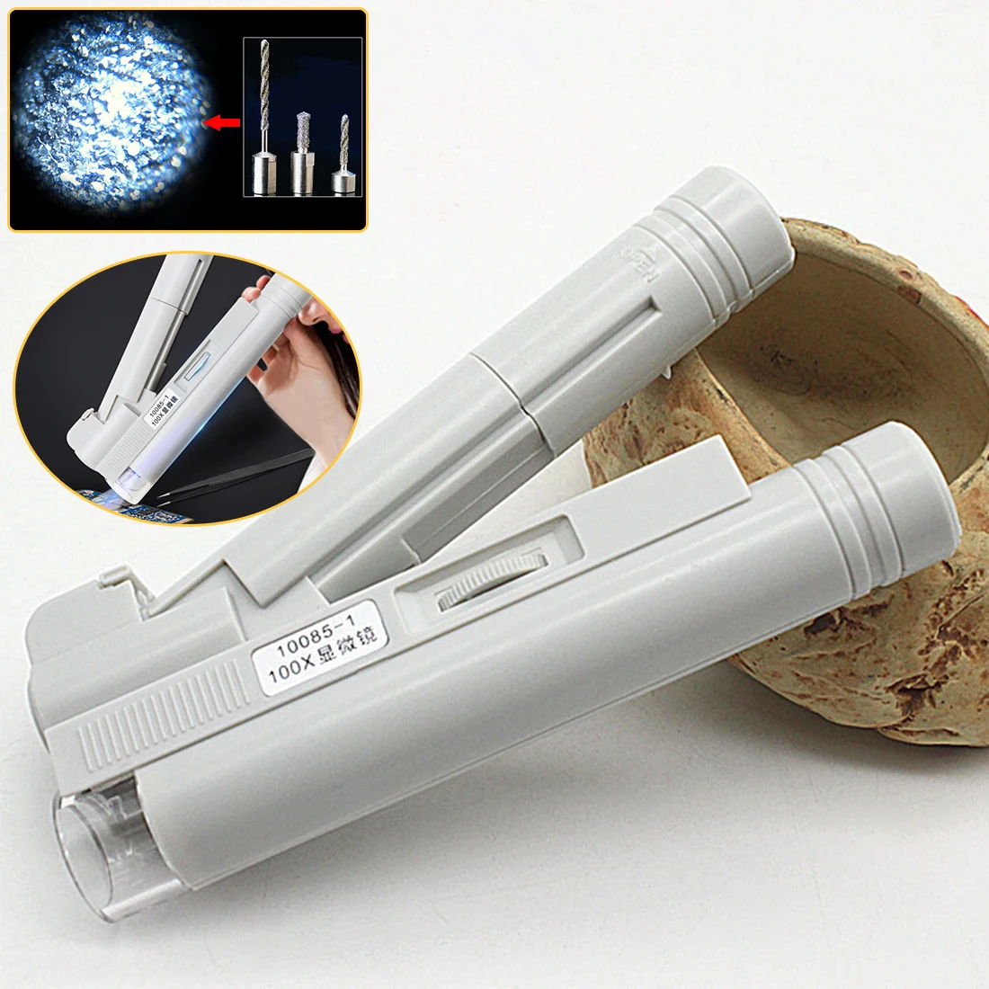 100X Magnifier Handheld Microscope Zoom LED Portable Loupe Magnifying Glass For Jewelry Antique Gem Stamp Adjustable
100X Magnifier Handheld Microscope Zoom LED Portable Loupe Magnifying Glass For Jewelry Antique Gem Stamp Adjustable