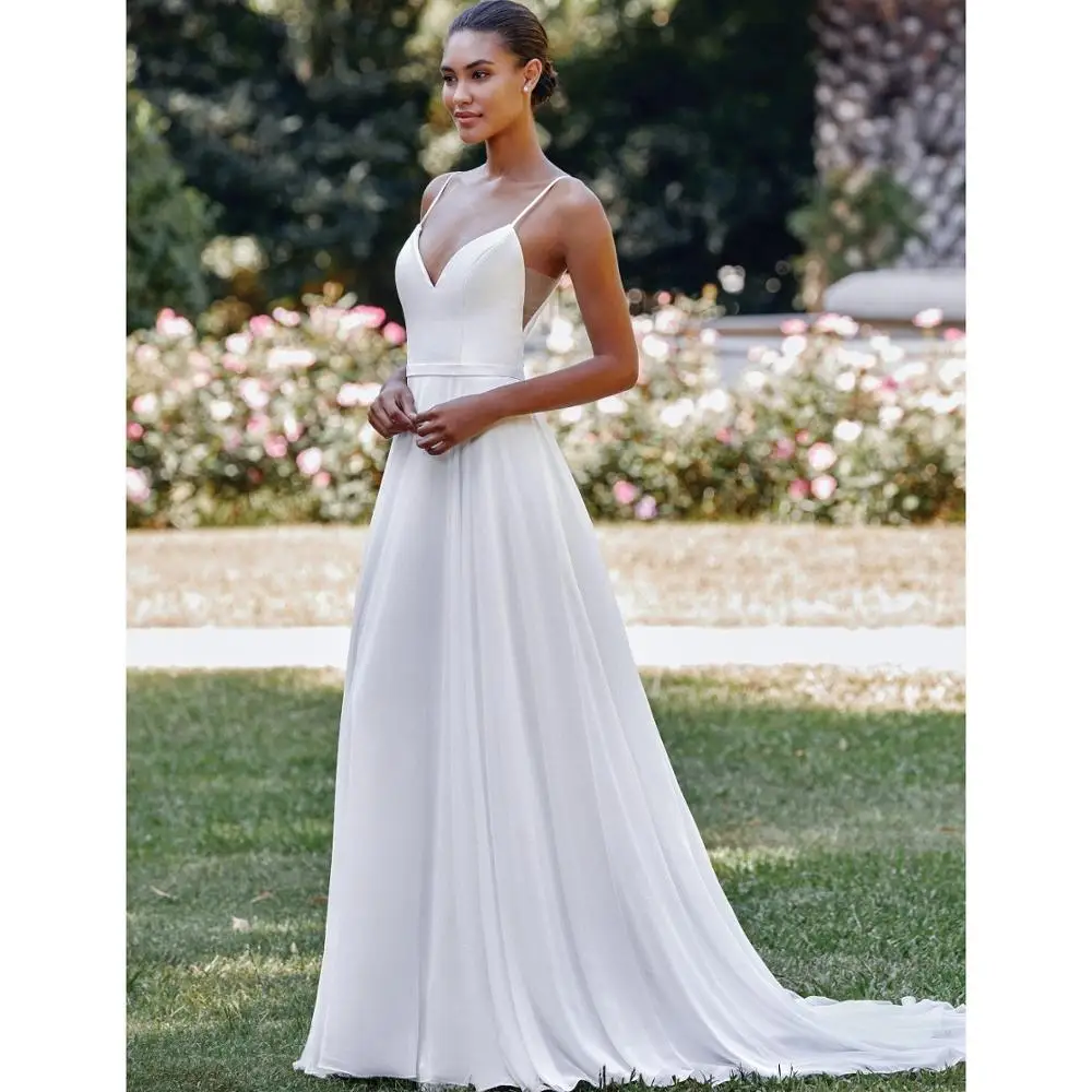 2019 A Line Beach Boho Wedding Dress Satin Top Chiffon Skirt Long Wedding Gown Boho Bride Dress Robe De Soiree
2019 A Line Beach Boho Wedding Dress Satin Top Chiffon Skirt Long Wedding Gown Boho Bride Dress Robe De Soiree