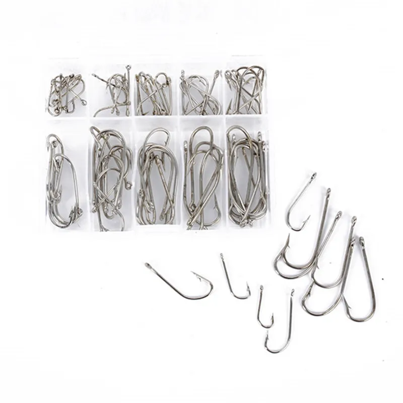 100Pcs Fishing Hooks 3# - 12# Fishing Gear Equipment Accessories with 1 Plastic Box X03 GMT601
100Pcs Fishing Hooks 3# - 12# Fishing Gear Equipment Accessories with 1 Plastic Box X03 GMT601