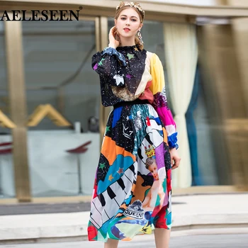 AELESEEN 2 Piece Clothing Set 2018 Autumn Women's Fashion Angel Print Casual Blouse + Contrst Color Mid-Calf Print Skirts Suits
AELESEEN 2 Piece Clothing Set 2018 Autumn Women's Fashion Angel Print Casual Blouse + Contrst Color Mid-Calf Print Skirts Suits