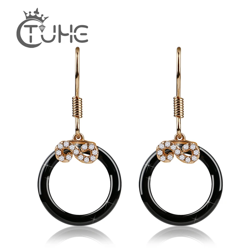 Exquisite Infinite Women Earrings Jewelry Black White Hollow Fine Rhinestone Ceramic Earrings Party Wedding Clothing Accessories
Exquisite Infinite Women Earrings Jewelry Black White Hollow Fine Rhinestone Ceramic Earrings Party Wedding Clothing Accessories