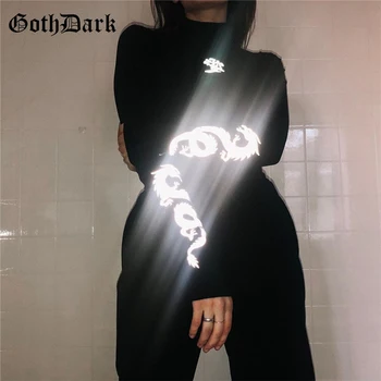Goth Dark Print Longsleeve Gothic Female T-shirts Navel Holographic Vintage Fashion Autumn 2020 T-shirt Grunge Streetwear
Goth Dark Print Longsleeve Gothic Female T-shirts Navel Holographic Vintage Fashion Autumn 2020 T-shirt Grunge Streetwear