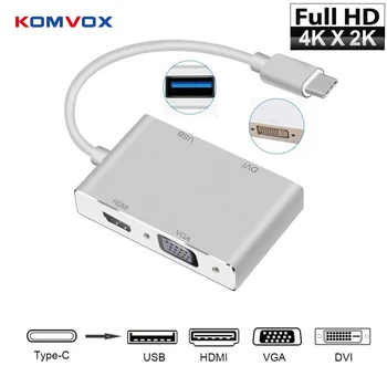 4 in 1 USB 3.1 USB C Type C to HDMI VGA DVI USB 3.0 for Macbook Chromebook Pixel USB C HUB Converter
4 in 1 USB 3.1 USB C Type C to HDMI VGA DVI USB 3.0 for Macbook Chromebook Pixel USB C HUB Converter