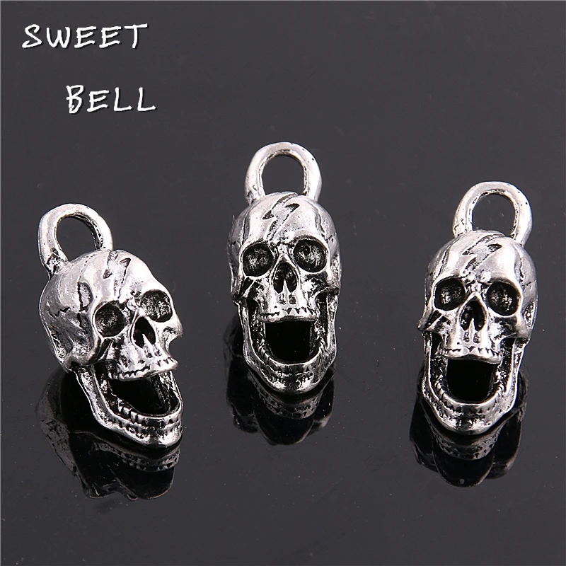 SWEET BELL 10pcs 12*30MM antique silver Alloy 3D Skull charms Pendant Jewelry Findings D6127
SWEET BELL 10pcs 12*30MM antique silver Alloy 3D Skull charms Pendant Jewelry Findings D6127