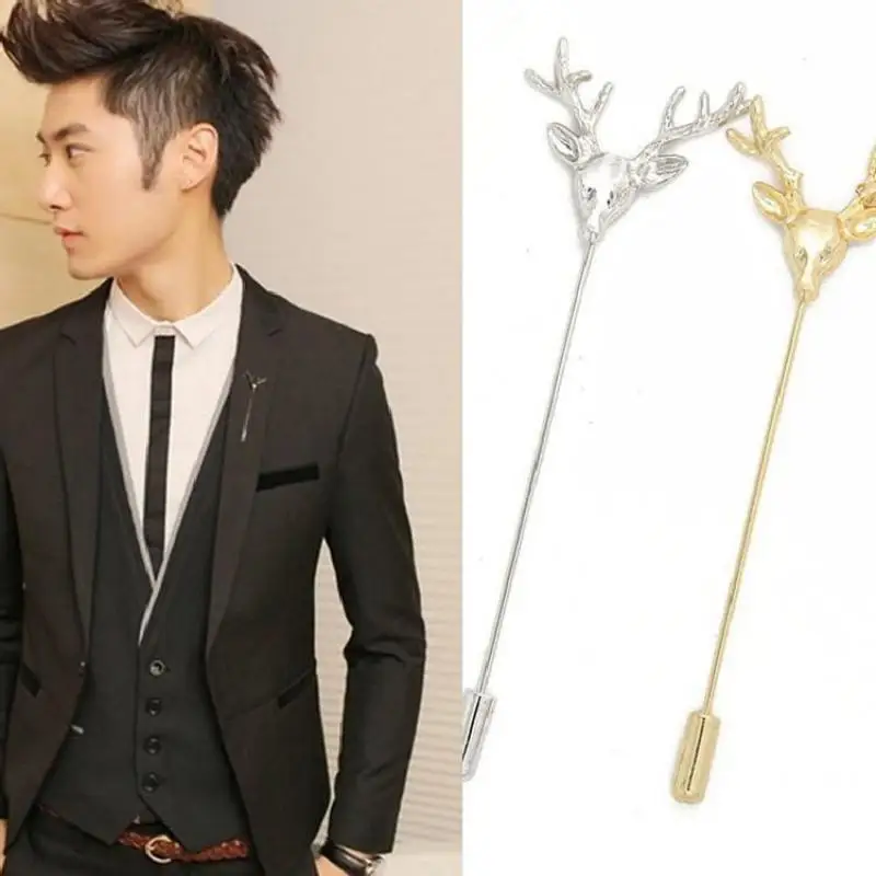 Korean Version Of The Retro Brooch Men's Small Suit Inserted Brooch Jewelry Original Retro Deer Head Plug Long Needle Models
Korean Version Of The Retro Brooch Men's Small Suit Inserted Brooch Jewelry Original Retro Deer Head Plug Long Needle Models
