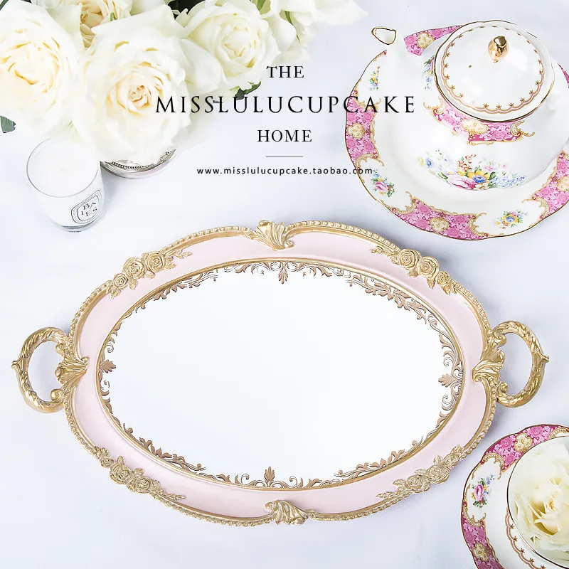 European Golden Round Rectangle Tea Tray Cup Tray Dessert cake stands mirror tray
European Golden Round Rectangle Tea Tray Cup Tray Dessert cake stands mirror tray
