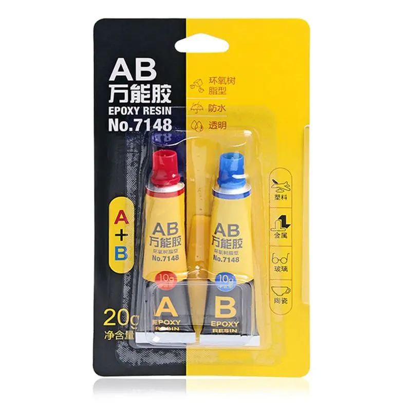 2Pcs 10g+10g Epoxy Resin AB Glue For Plastic Glass Metal Ceramic Strong Adhesive Universal Waterproof Transparent Glue
2Pcs 10g+10g Epoxy Resin AB Glue For Plastic Glass Metal Ceramic Strong Adhesive Universal Waterproof Transparent Glue