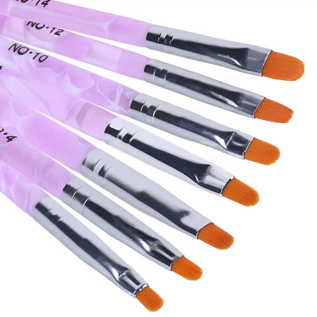 (Purple Color) 7Pcs Nail Art Painting Drawing Brush Phototherapy Tools Professional Manicure UV Gel Brush Pen Transparent
(Purple Color) 7Pcs Nail Art Painting Drawing Brush Phototherapy Tools Professional Manicure UV Gel Brush Pen Transparent