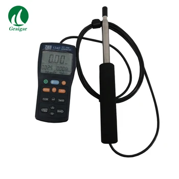 Hot-Wire TES-1340 Digital Anemometer Manual Data Memory and Read Function Air Wind Flow Meter TES1340
Hot-Wire TES-1340 Digital Anemometer Manual Data Memory and Read Function Air Wind Flow Meter TES1340