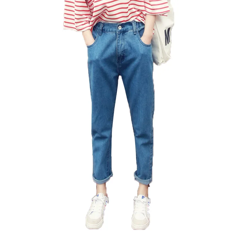 High Waist Solid Jeans Women Spring Summer Cotton Loose Jeans Fashion Elastic Ankle Length Harem Pants Plus Size
High Waist Solid Jeans Women Spring Summer Cotton Loose Jeans Fashion Elastic Ankle Length Harem Pants Plus Size