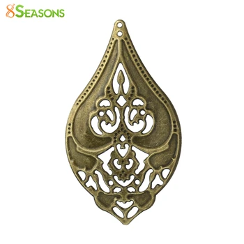 8Seasons Iron Alloy Filigree Stamping Pendants Teardrop Antique Bronze Flower Carved Hollow DIY Making Jewelry 7cm x 4cm, 50 PCs
8Seasons Iron Alloy Filigree Stamping Pendants Teardrop Antique Bronze Flower Carved Hollow DIY Making Jewelry 7cm x 4cm, 50 PCs