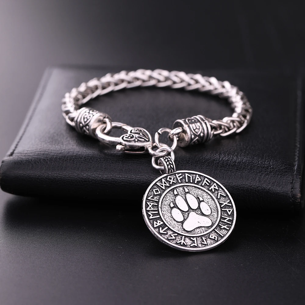 my shape Dog Paw Pendant Norse Runes Viking Jewelry Talisman for Mens Bracelets Slavic Pawprint Women Fashion Bangles
my shape Dog Paw Pendant Norse Runes Viking Jewelry Talisman for Mens Bracelets Slavic Pawprint Women Fashion Bangles