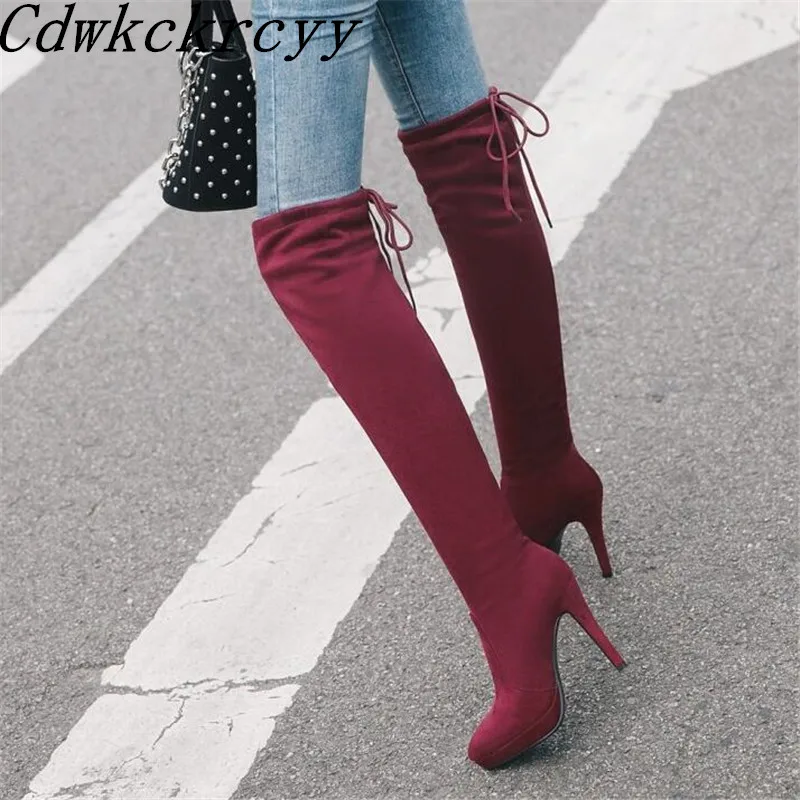 winter New pattern fashion Cusp black sexy Over knee Thin leg Elastic force Boots Fine heel Add wool Keep warm Women Boots 34-43
winter New pattern fashion Cusp black sexy Over knee Thin leg Elastic force Boots Fine heel Add wool Keep warm Women Boots 34-43