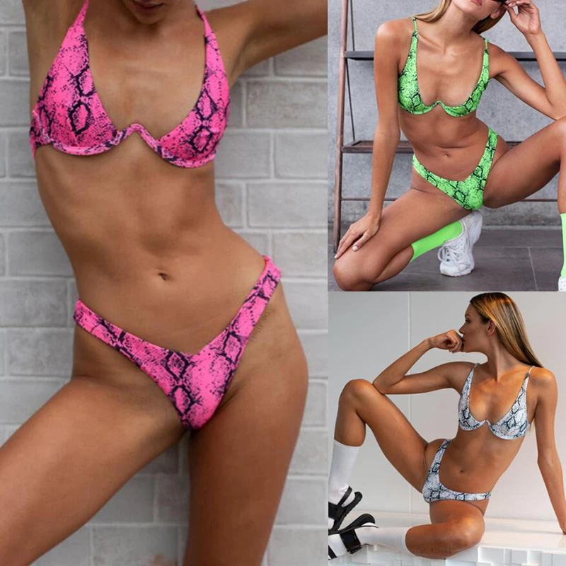 Push Up Bikini Underwire Swimsuit Women Swimwear Bikinis 2019 Mujer Snake Skin Mini Bikini Set Micro Swimsuits Thin Bathing Suit
Push Up Bikini Underwire Swimsuit Women Swimwear Bikinis 2019 Mujer Snake Skin Mini Bikini Set Micro Swimsuits Thin Bathing Suit