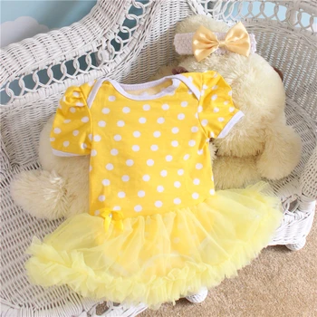 2PCs per Set Infant Lace Romper Yellow Ruffle Trim White Polka Dots Baby Girls Tutu Dress Headband for 0-12months Free Shipping
2PCs per Set Infant Lace Romper Yellow Ruffle Trim White Polka Dots Baby Girls Tutu Dress Headband for 0-12months Free Shipping