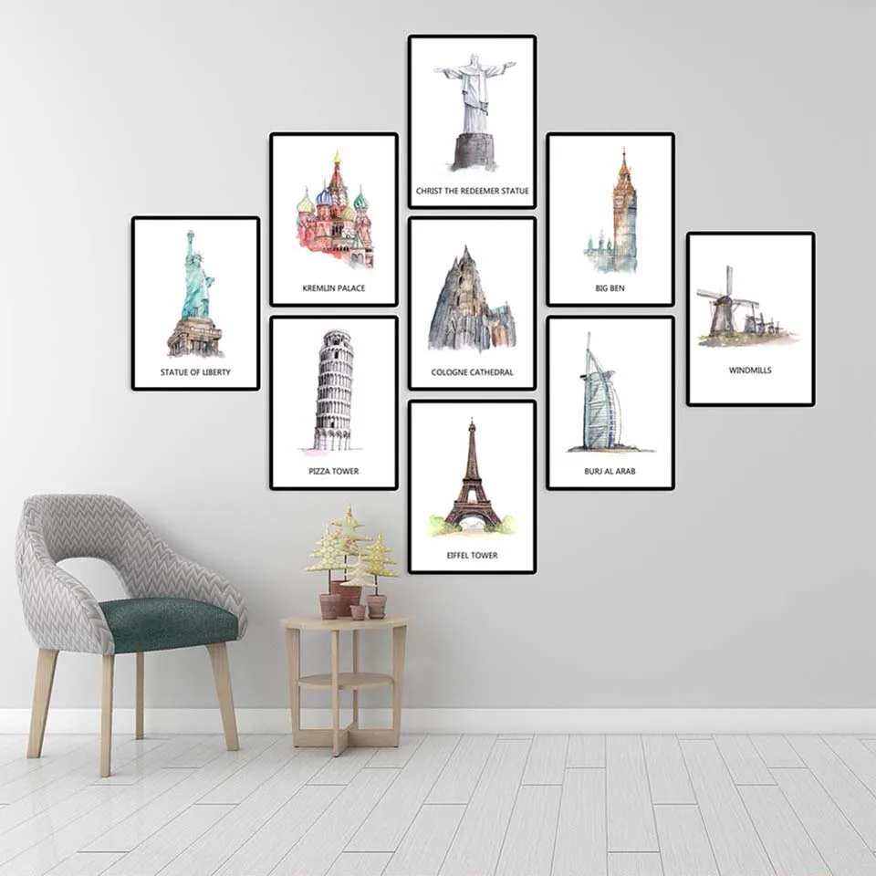 Wall Art Home Decoration Nordic Style City Building Painting Modular Symbol Pictures HD Prints Canvas Posters for Living Room
Wall Art Home Decoration Nordic Style City Building Painting Modular Symbol Pictures HD Prints Canvas Posters for Living Room