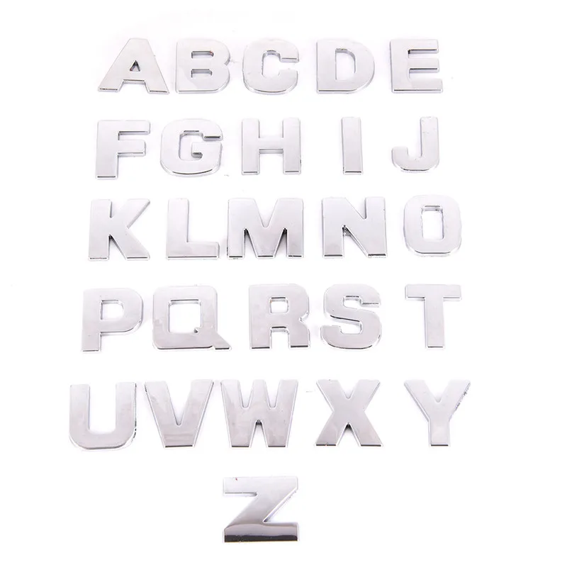 1 Piece Emblem 3D Metal DIY Letters Alphabet Emblem Chrome wall Stickers Digital Badge Wall Accessories funny sticker
1 Piece Emblem 3D Metal DIY Letters Alphabet Emblem Chrome wall Stickers Digital Badge Wall Accessories funny sticker