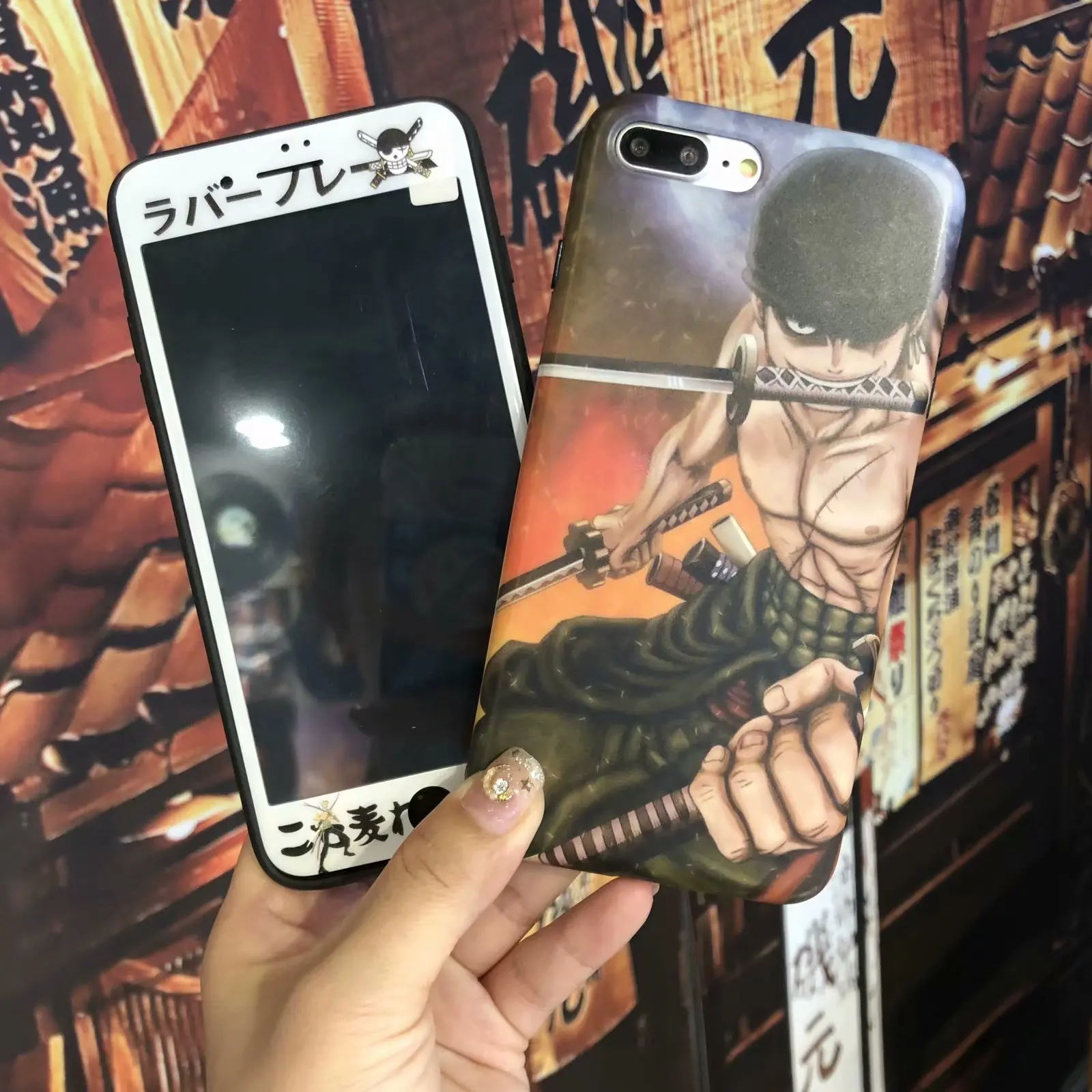 3D Full Cover Tempered Glass for iphone 6 6s 7 8 plus Screen Protector One Piece Zoro Luffy Choppe Pattern+Phone Case Soft TPU
3D Full Cover Tempered Glass for iphone 6 6s 7 8 plus Screen Protector One Piece Zoro Luffy Choppe Pattern+Phone Case Soft TPU
