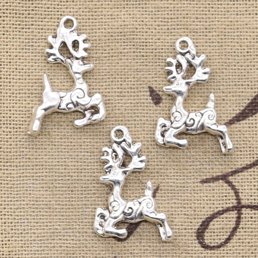 15pcs Charms Christmas deer 25x15mm Antique Silver Plated Pendants Making DIY Handmade Tibetan Silver Jewelry
15pcs Charms Christmas deer 25x15mm Antique Silver Plated Pendants Making DIY Handmade Tibetan Silver Jewelry