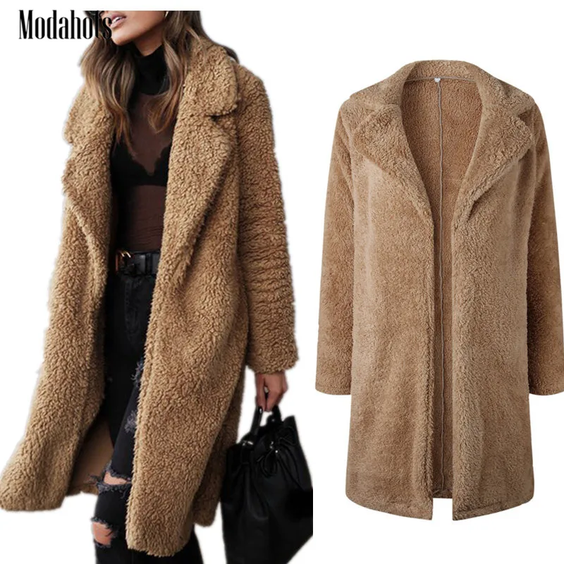 6 Colors Faux Fur Long Coat Women Autumn Winter Warm Soft Jacket Plush Overcoat Hairy Thicken Lapel Cardigan Fluffy Outerwear
6 Colors Faux Fur Long Coat Women Autumn Winter Warm Soft Jacket Plush Overcoat Hairy Thicken Lapel Cardigan Fluffy Outerwear