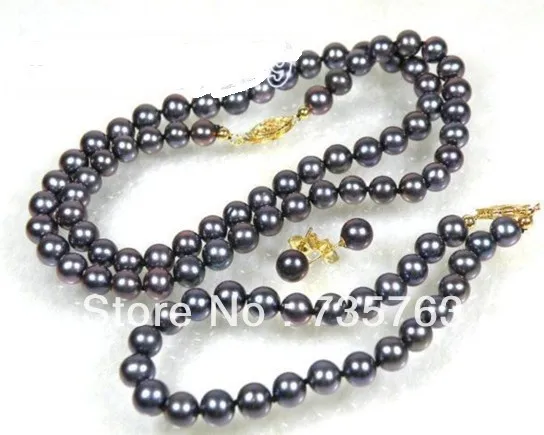 xiuli 00206 Natural 6-6.5mm AAA+ round black brown south sea pearls SET 14KGP yellow gold
xiuli 00206 Natural 6-6.5mm AAA+ round black brown south sea pearls SET 14KGP yellow gold
