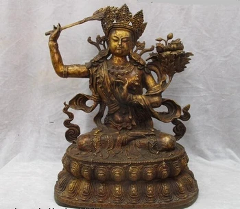 bi001793 16"Tibet Buddhism Classic Copper Bronze Manjusri Wenshu Bodhisattva Buddha
bi001793 16"Tibet Buddhism Classic Copper Bronze Manjusri Wenshu Bodhisattva Buddha