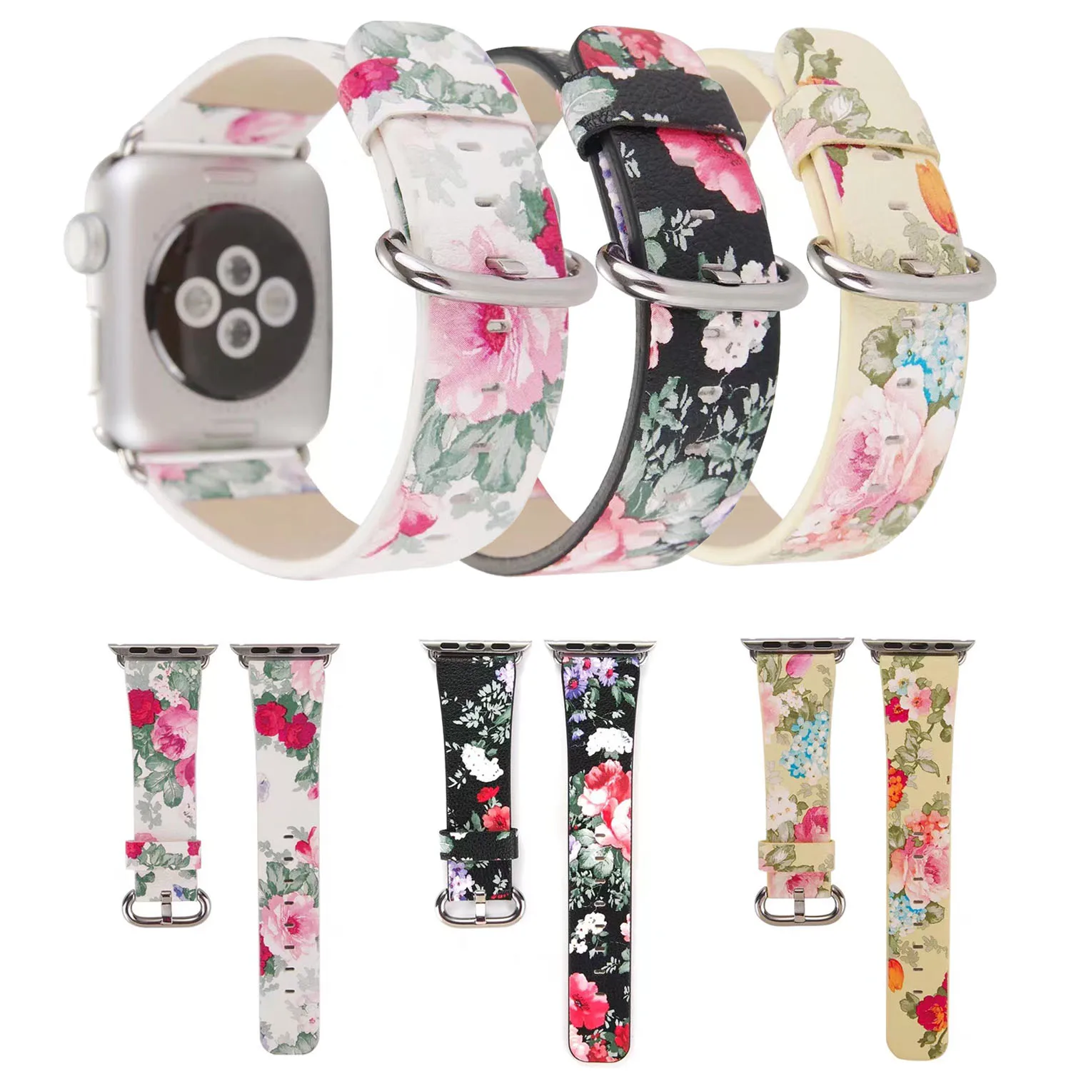 Ремешок кожаный для Apple Watch Band 44 мм 42 40 38 iWatch Series 1 2 3 4 5 6 | Наручные часы