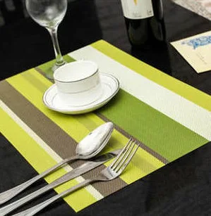 A1562 Environmental protection fresh PVC waterproof insulation meal pad striped tableware pad
A1562 Environmental protection fresh PVC waterproof insulation meal pad striped tableware pad