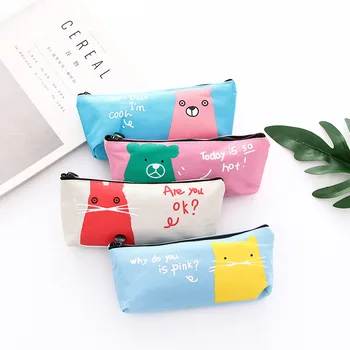 Cute Animal Cartoon Canvas Fabric Cat Pencil Bag & Case Kawaii Storage Bags For Kids Student School Supplies Promotion Gift 2018
Cute Animal Cartoon Canvas Fabric Cat Pencil Bag & Case Kawaii Storage Bags For Kids Student School Supplies Promotion Gift 2018