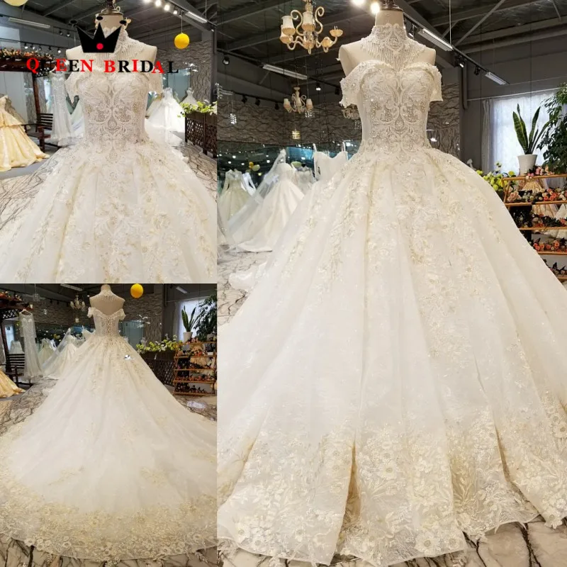 Custom Made 2019 Ball Gown Strapless Lace Flowers Beaded Luxury Wedding Dresses QUEEN BRIDAL robe de mariee WD126
Custom Made 2019 Ball Gown Strapless Lace Flowers Beaded Luxury Wedding Dresses QUEEN BRIDAL robe de mariee WD126
