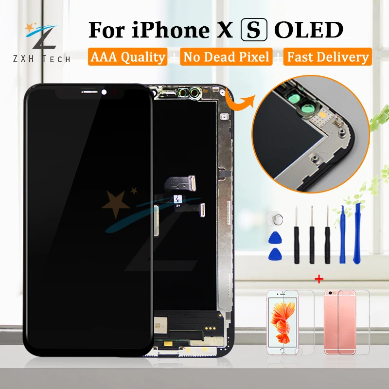TFT Amoled For iPhone XS XR X LCD Assembly with Frame Replacement 5.8 inch TFT/OLED Display LCD Digitizer Module 3D Touch Screen
TFT Amoled For iPhone XS XR X LCD Assembly with Frame Replacement 5.8 inch TFT/OLED Display LCD Digitizer Module 3D Touch Screen